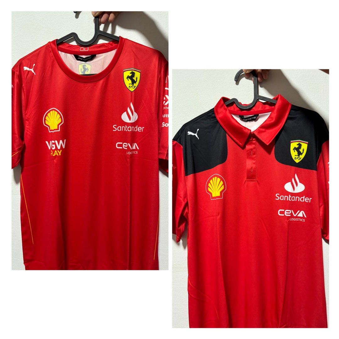 Ferrari Scuderia Formula F1 TShirt Polo Men s Fashion Tops Sets Tshirts Polo Shirts on Carousell