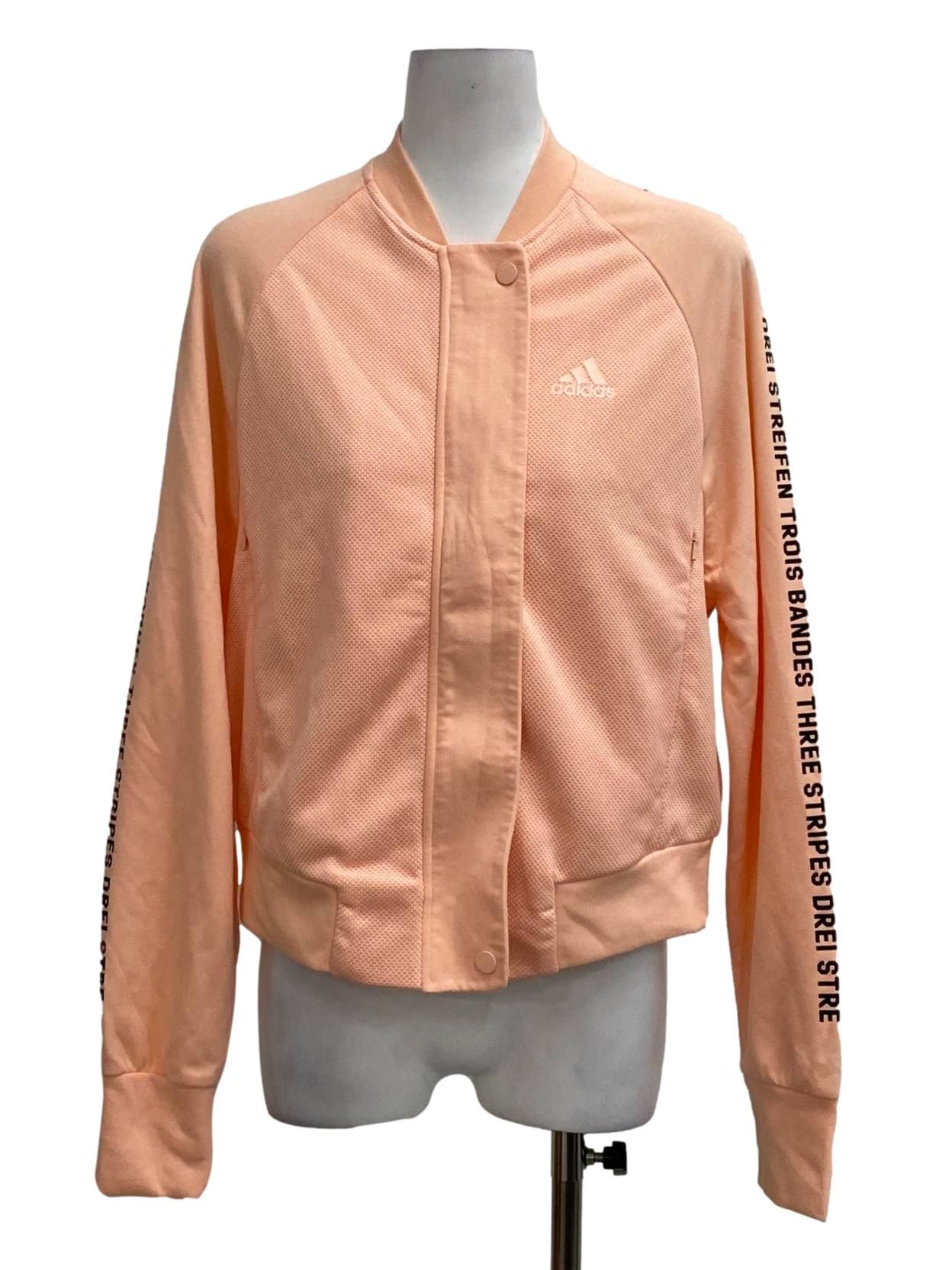 Adidas Bright Peach Pink Jacket Women s Fashion Coats Jackets and Outerwear on Carousell