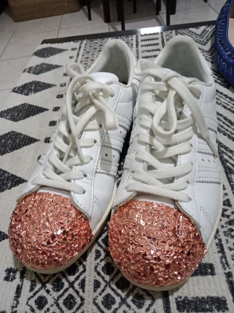 Superstar metal toe rose gold sales