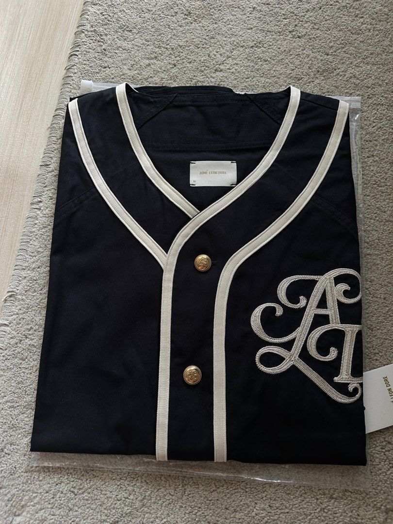 Aime Leon Dore Monogram Baseball Jersey, 男裝, 上身及套裝, T-shirt 