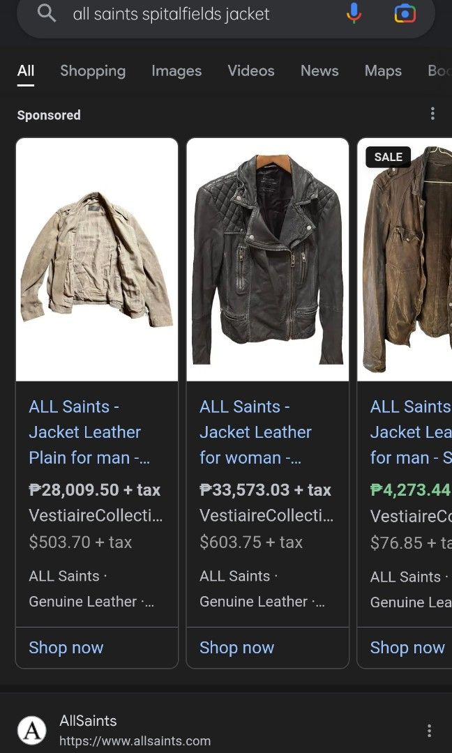 All saints jack's place leather jacket shop