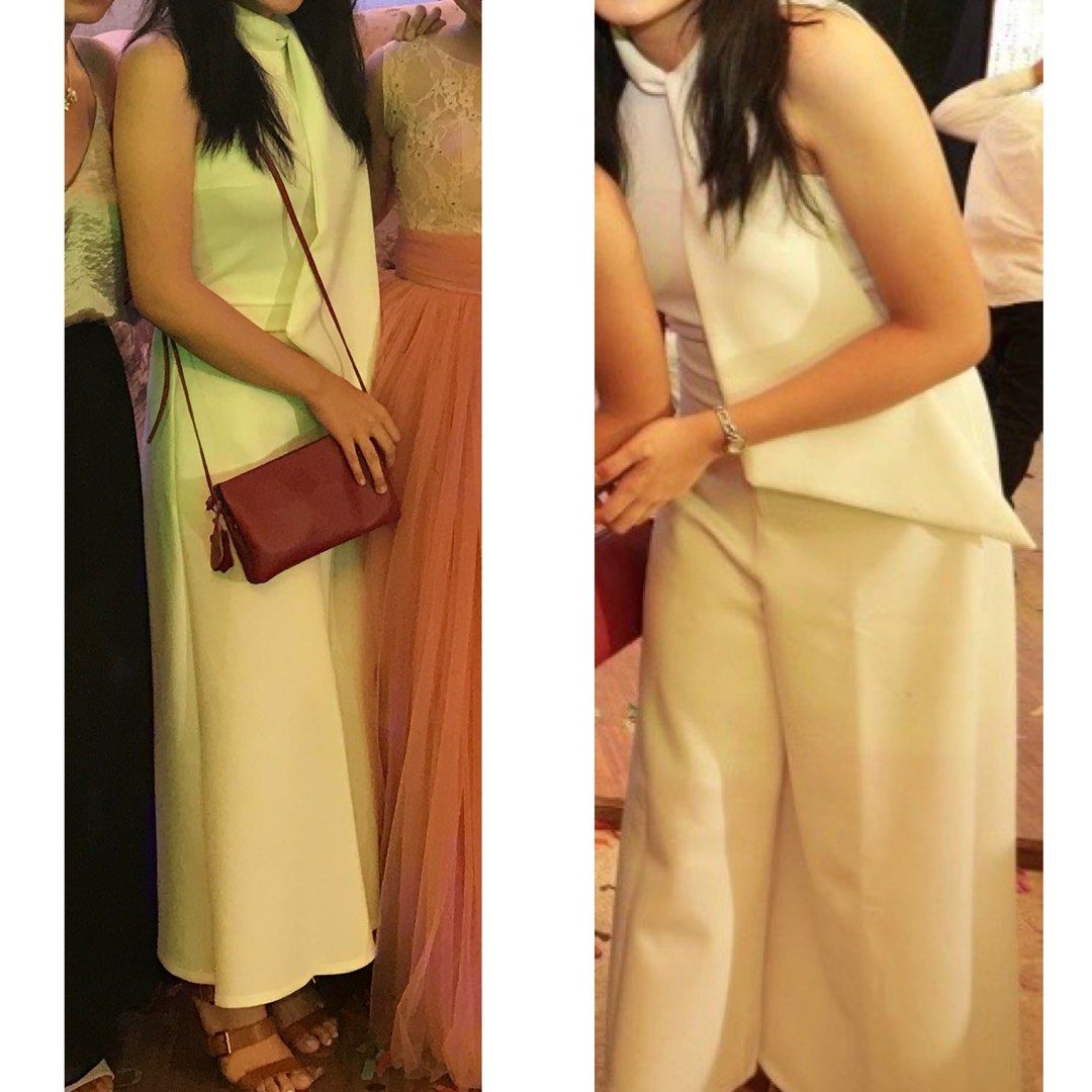 Apartment 8 Halter Neck Jumpsuit (White) (Category: Evening dresses & gowns) located in Cavite. Submitted by a_second.chance (Listing ID 1326412665, Image 1). Description: Item details: - worn once for an event - original price: ~₱3500 All items are original unless stated. Prices are negotiable, just make an offer. Mode of payment: - BPI - BDO - Gcash Delivery options: - Lalamove - J&T Delivery *shipping fee shouldered by buyer .