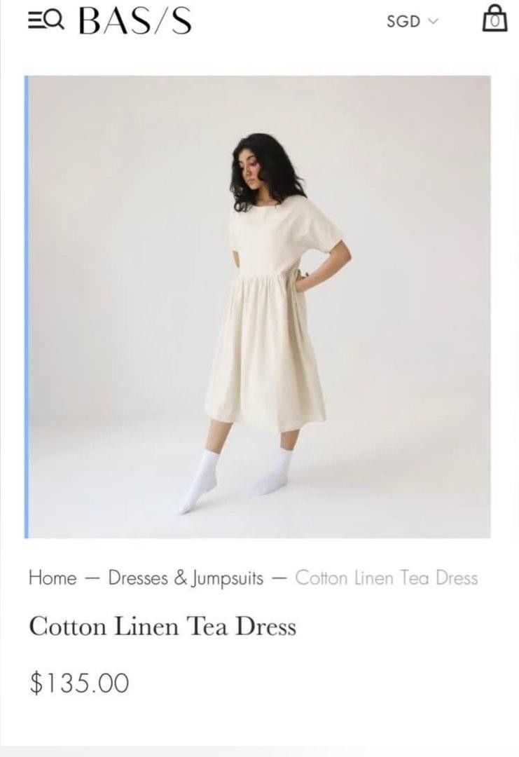 Linen tea dress clearance