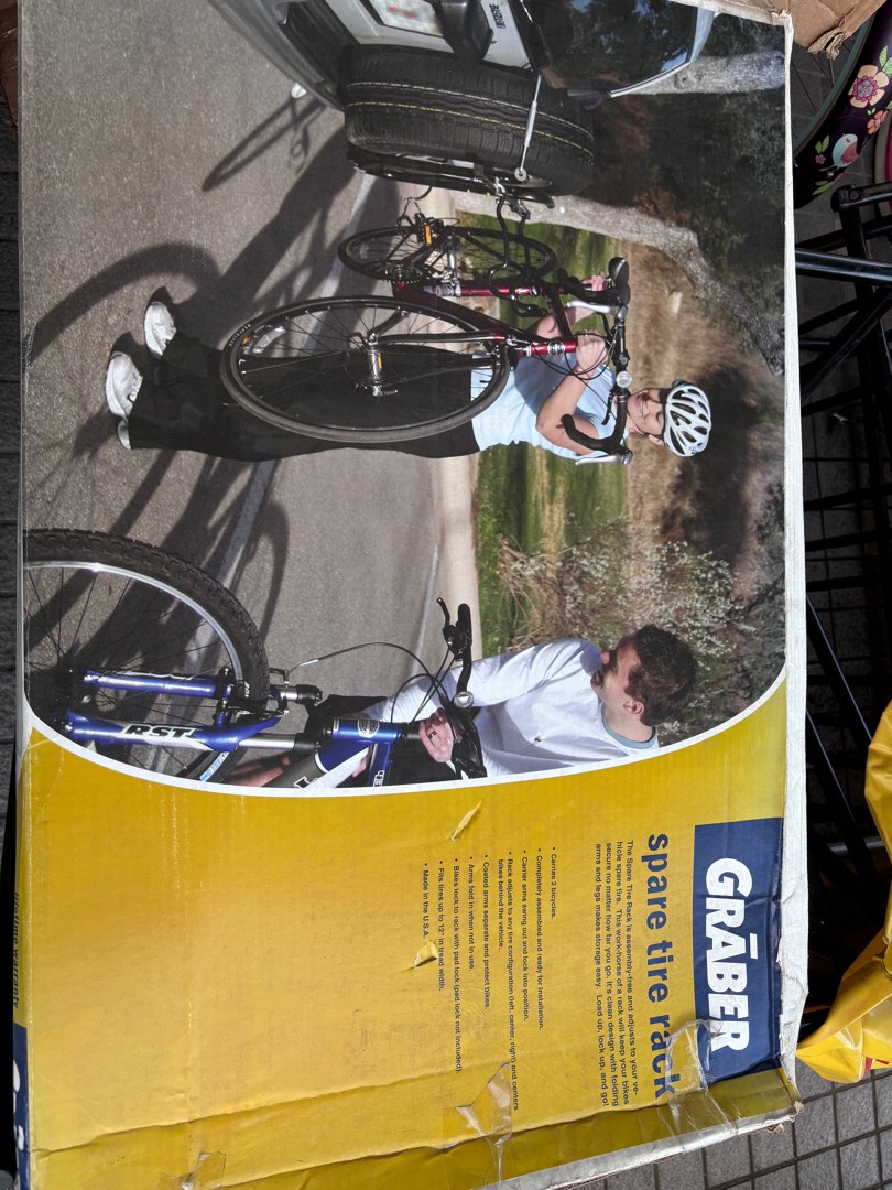 Graber spare tire bike rack top