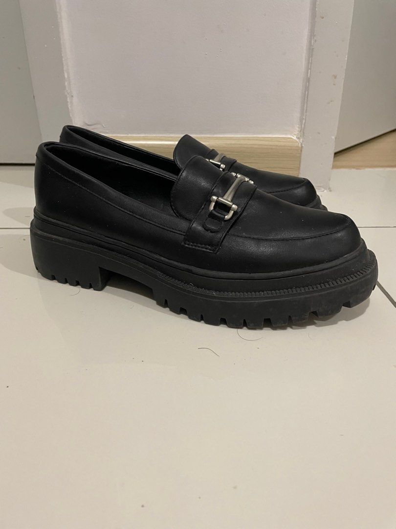 Women Black Loafers Cotton On