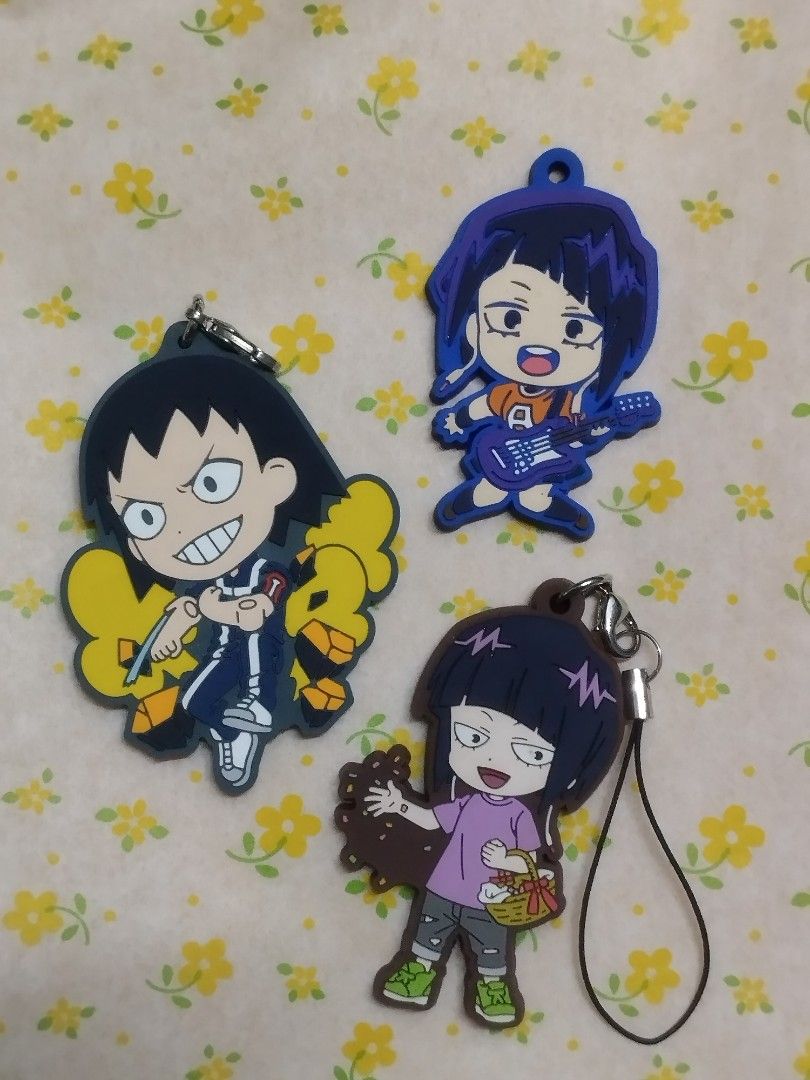 Anime Boku No Hero Academia Rubber Keychain Key Ring Race Straps - Foto 4