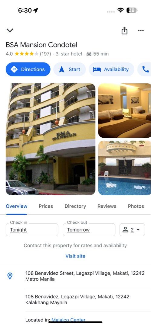 BSA Mansion Legaspi Villlage (Category: Apartments & Condos) located in Manila. Submitted by paul.bongco (Listing ID 1326403828, Image 2). Description: BSA Mansion Condo Legaspi Village near Greenbelt. P20k per month. Call/Text 09175231833 .