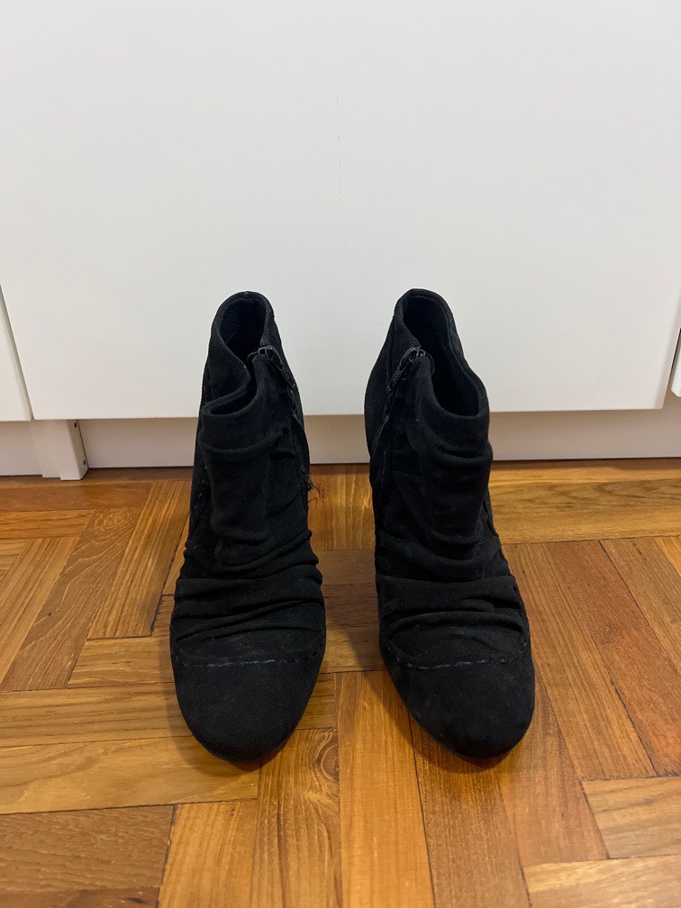 Carvela black suede boots online