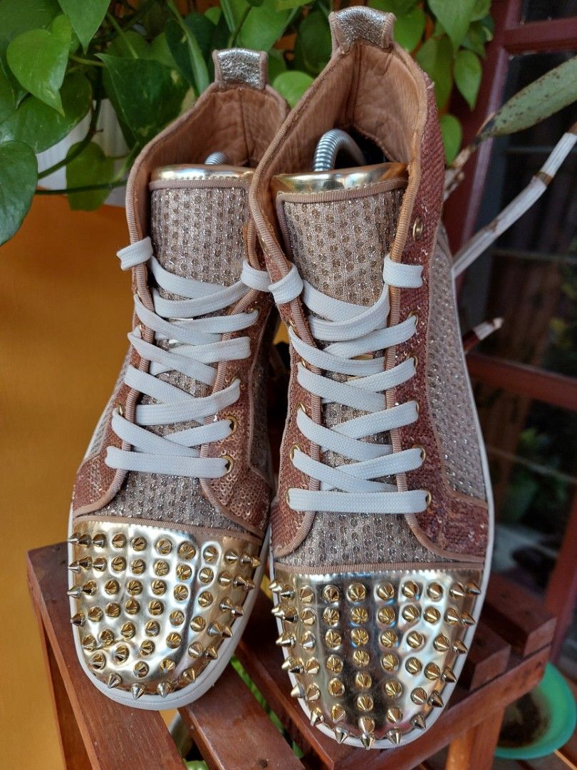 Christian louboutin spikes unbeatable flat shoes