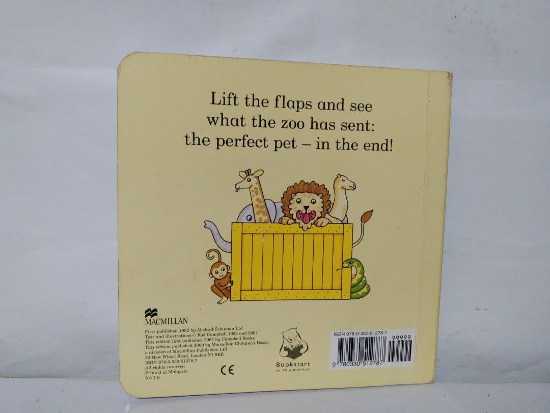 Dear Zoo by Rod Campbell (Category: Children's Books) located in Quezon City. Submitted by sky_bookstore (Listing ID 1326397277, Image 2). Description: Board Book (lift the flap book) Note: We sell pre-loved books. Some books may have minor flaws, such as shelf wear, creases and other common signs of usage. Location: Sauyo, QC.