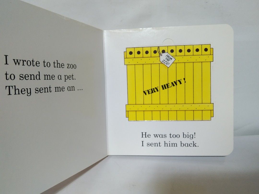 Dear Zoo by Rod Campbell (Category: Children's Books) located in Quezon City. Submitted by sky_bookstore (Listing ID 1326397277, Image 3). Description: Board Book (lift the flap book) Note: We sell pre-loved books. Some books may have minor flaws, such as shelf wear, creases and other common signs of usage. Location: Sauyo, QC.