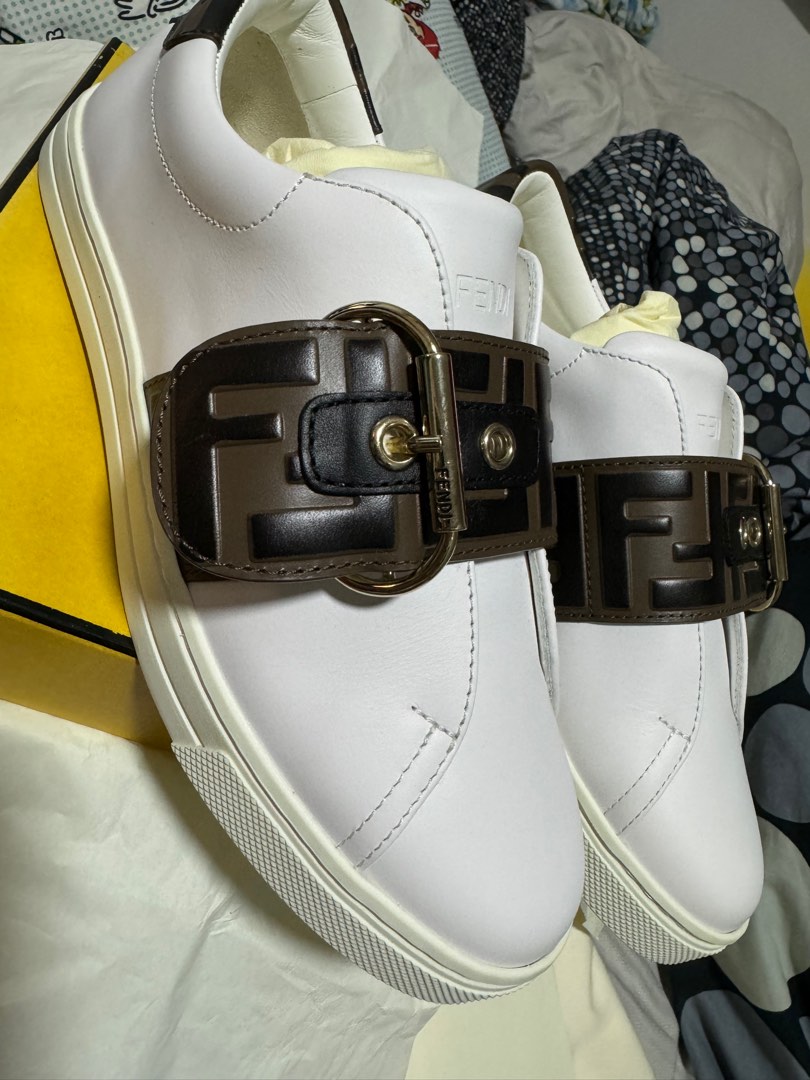 Fendi Signature Leather Sneakers Luxury Sneakers Footwear on Carousell