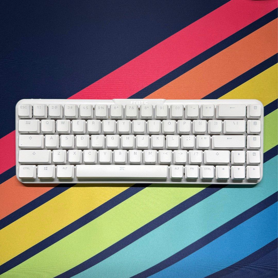 FNATIC Streak65 Compact Low Profile Keyboard ANSI White (Category: Computer Keyboard) located in Mandaluyong City. Submitted by ethanjacobso (Listing ID 1326376981, Image 1). Description: The thinnest, fastest, and most compact gaming keyboard. The STREAK65 LP is the fastest gaming keyboard with all the essential keys, while giving you ample room to swing your mouse. Now with ultra-durable doubleshot PBT keycaps, sound dampening foam, and a coile