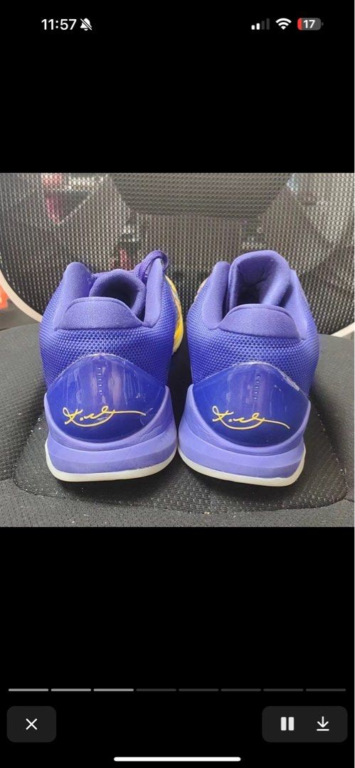 Kobe 5 ring (Category: Sneakers) located in Makati City. Submitted by devinwang56 (Listing ID 1326459738, Image 3). Description: size 12 us no og box .