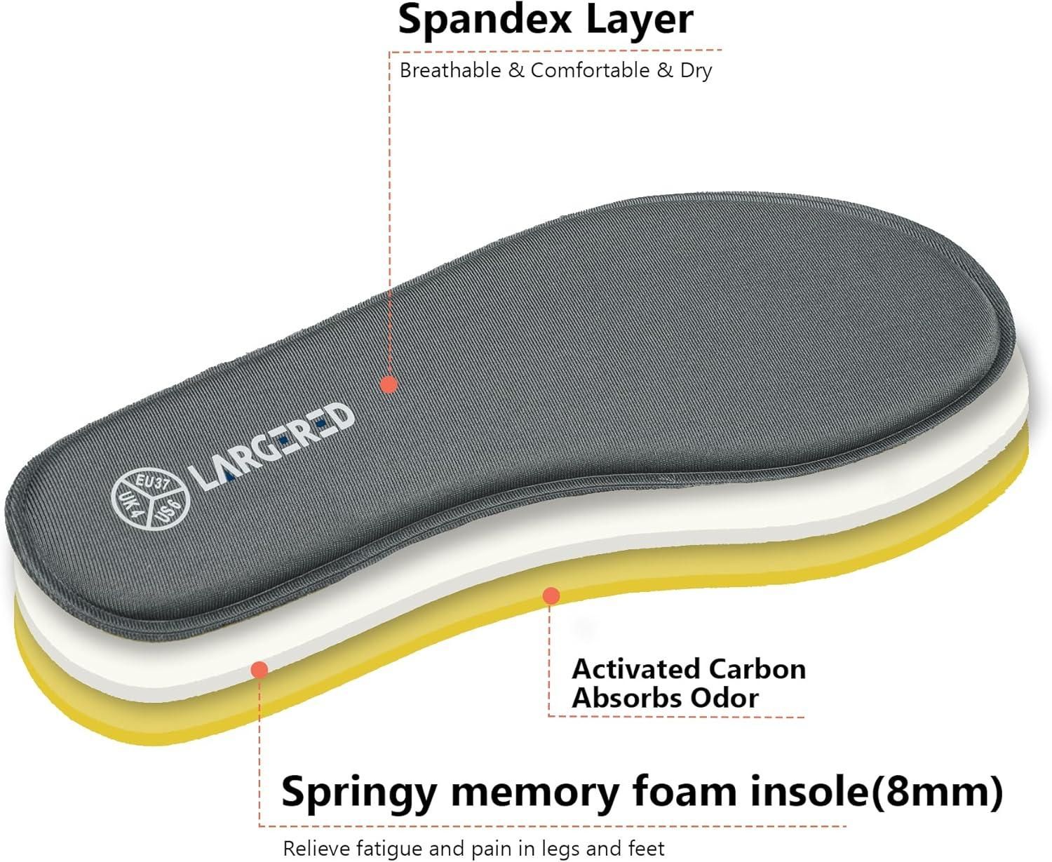 Memory foam shoe soles top
