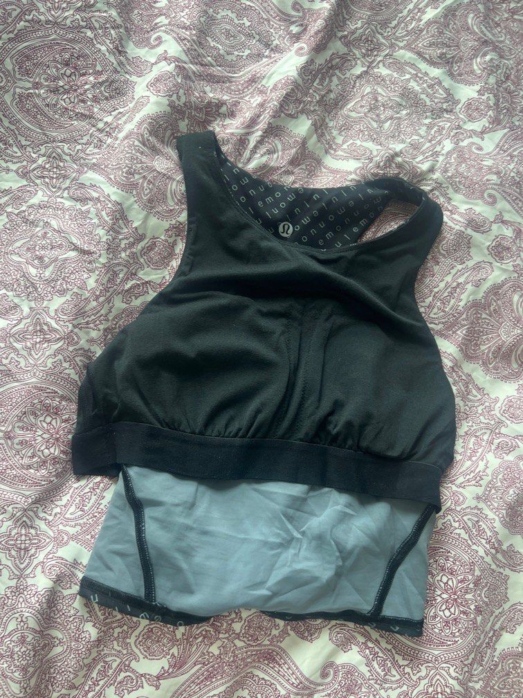 Lululemon top tank with built in bra longs sports bra top Women s Fashion Activewear on Carousell
