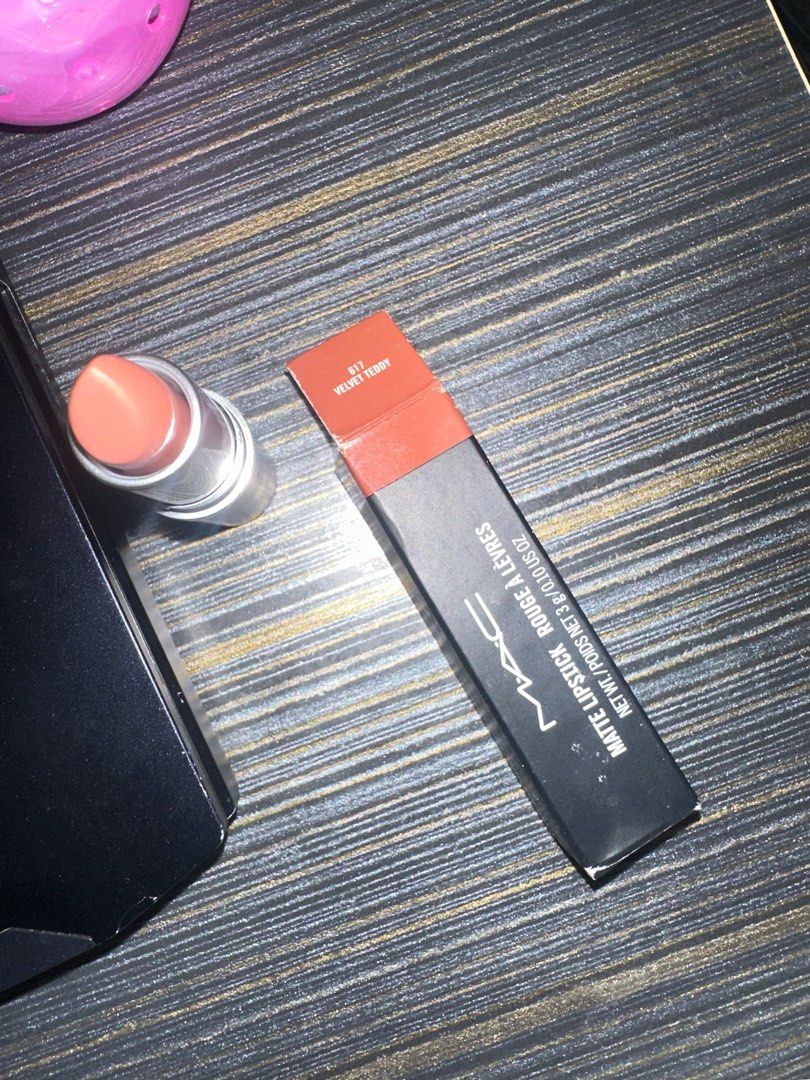 MAC Matte Lipstick - Velvet Teddy (Category: Makeup) located in Manila. Submitted by ughrian (Listing ID 1326456715, Image 1). Description: Swatched only! The color does not fit me so I’m selling it huhu, it was so famous and hyped, that’s why I bought it but it’s not really my color. For reference, I am morena and warm toned. Authentic and bought from a reputable seller in IG!.