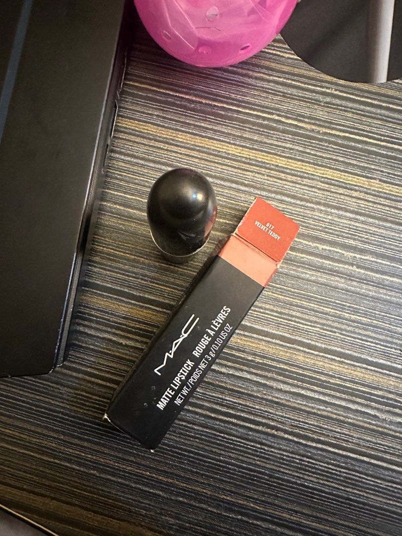 MAC Matte Lipstick - Velvet Teddy (Category: Makeup) located in Manila. Submitted by ughrian (Listing ID 1326456715, Image 2). Description: Swatched only! The color does not fit me so I’m selling it huhu, it was so famous and hyped, that’s why I bought it but it’s not really my color. For reference, I am morena and warm toned. Authentic and bought from a reputable seller in IG!.