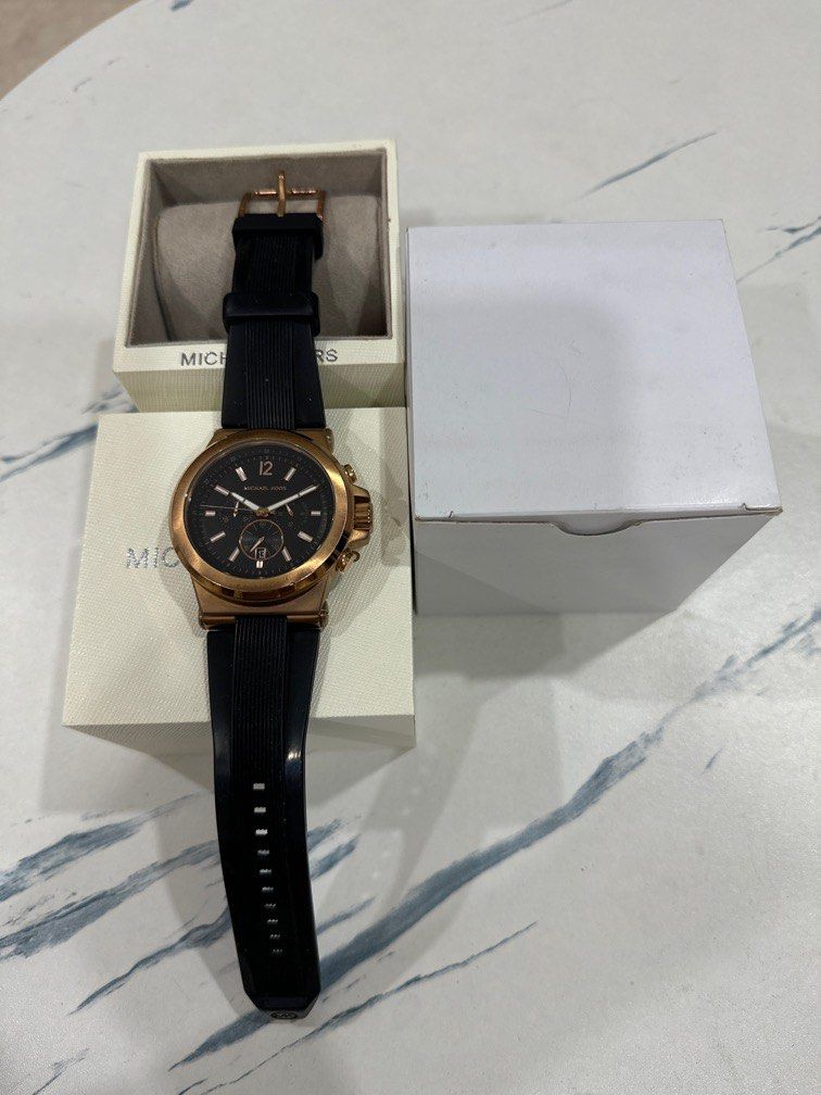 Michael Kors MK8184 Dylan Chronograph Black Rose Gold Stainless Steel Men s Fashion Watches Accessories Watches on Carousell