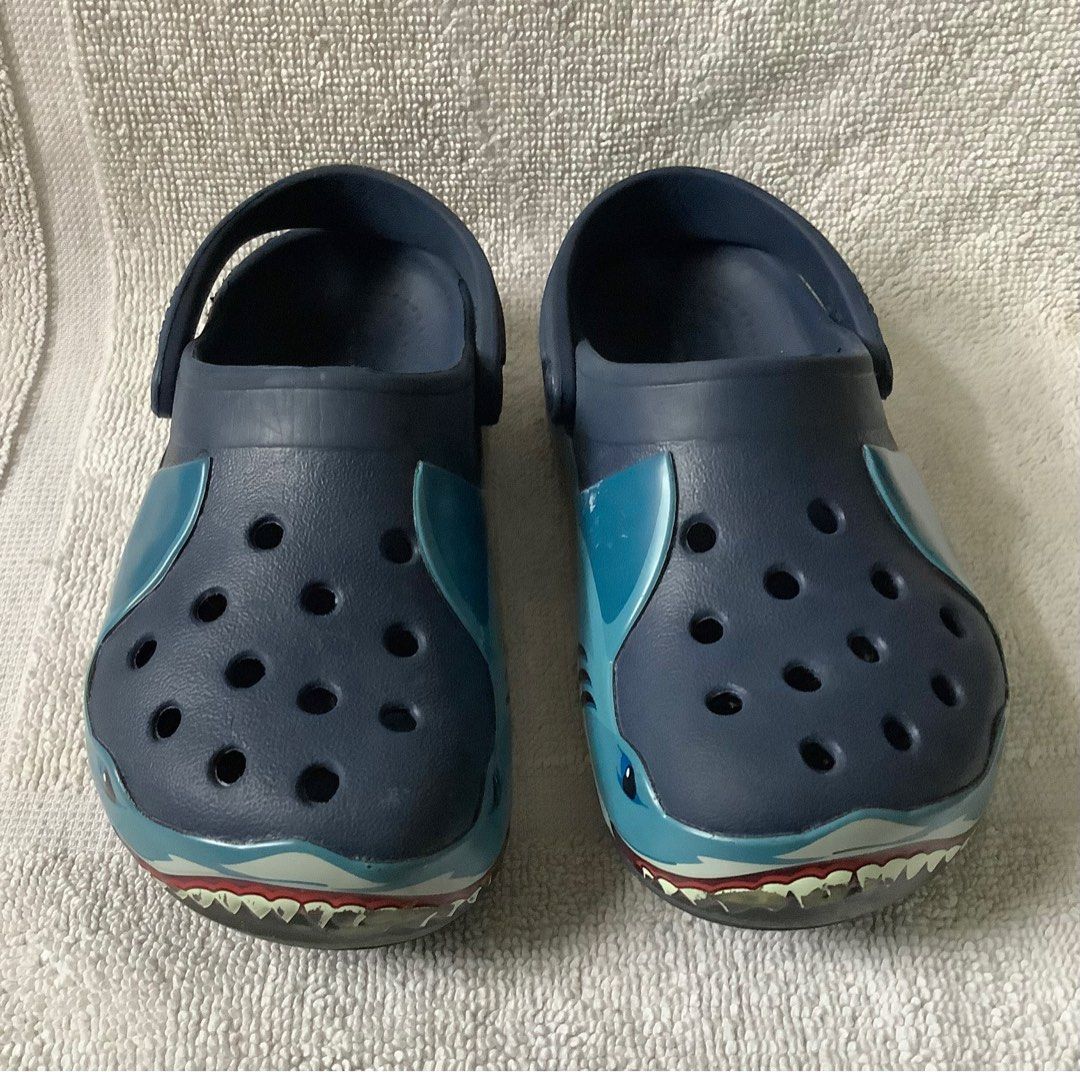 Original Crocs for Kids Dark Blue Shark Size C11 17.5 cm Babies Kids Babies Kids Fashion on Carousell