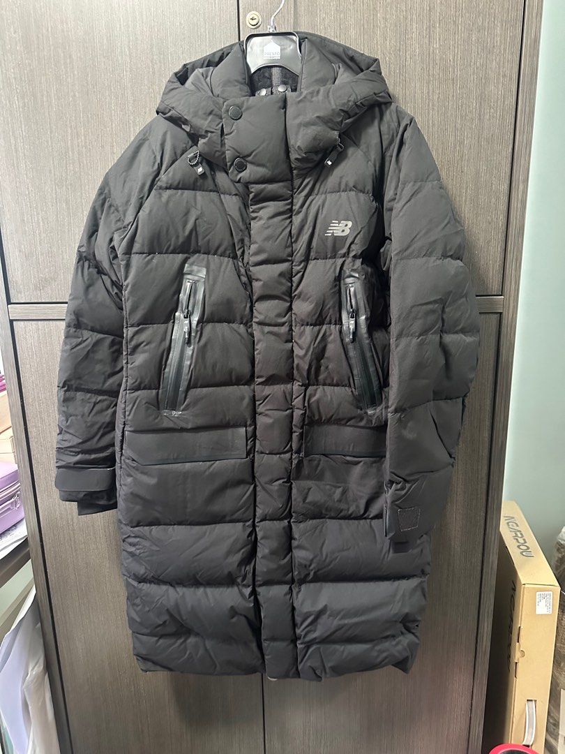 Original NEW BALANCE KOREA Down Long Padded Coat Black