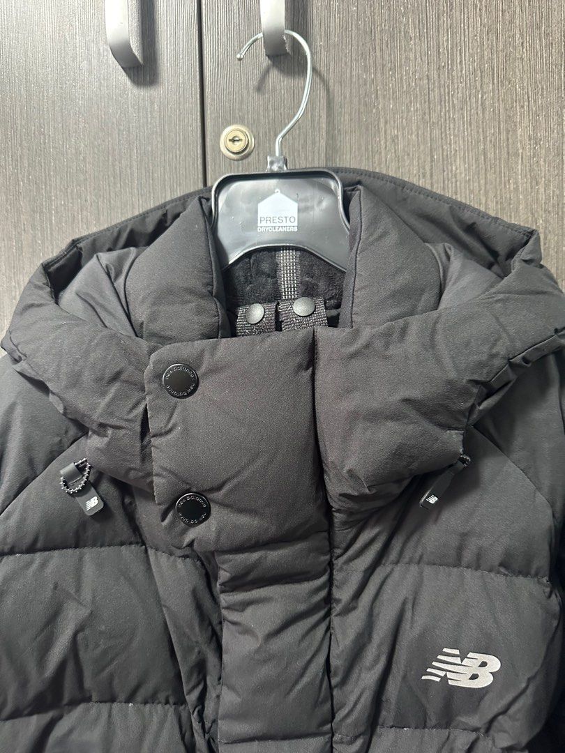 Original NEW BALANCE KOREA Down Long Padded Coat Black