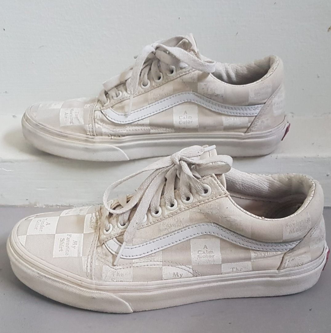 Low top all white vans on sale