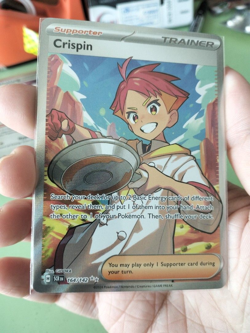 crispin pokemon card value Crispin 133/142 Stellar Crown Regular Trainer Pokemon Card NM