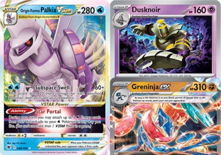 Pokemon TCG Origin Forme Palkia VSTAR Dusknoir Deck with 1-1 Greninja ex,  Hobbies & Toys, Toys & Games on Carousell