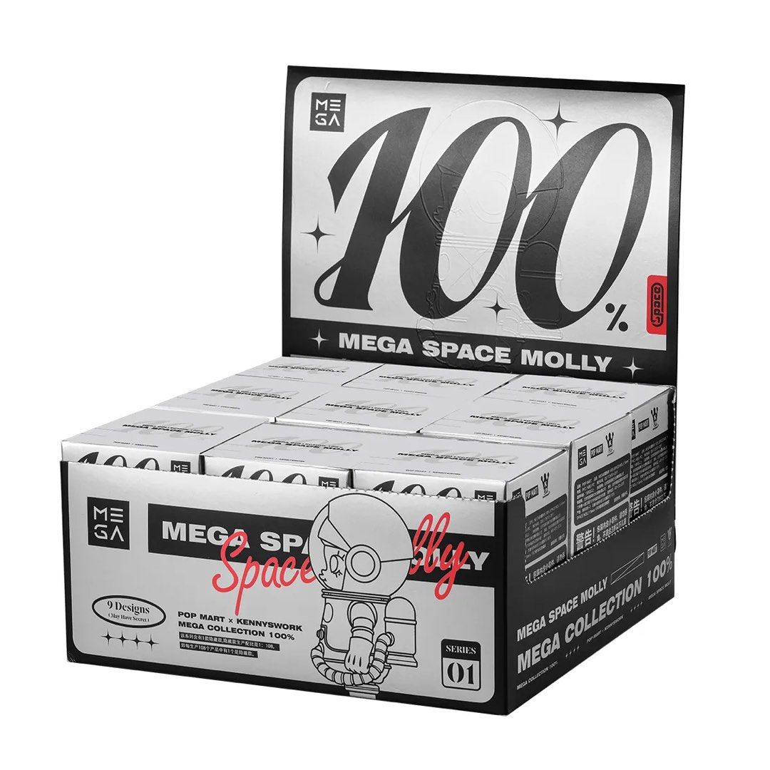 Popmart 泡泡瑪特Mega Space Molly 100%第一代一套塑封原盒