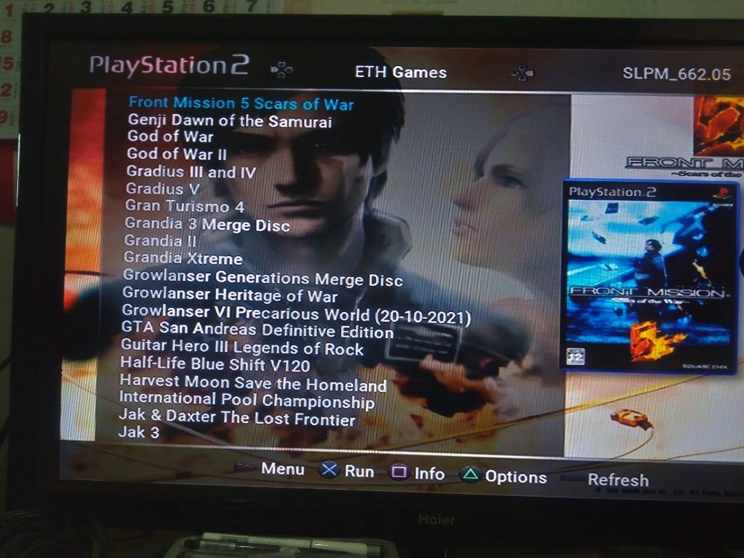 PS2 Slim SCPH90006 Funtuna 500GB HDD 152 Games USB Router ETH Games