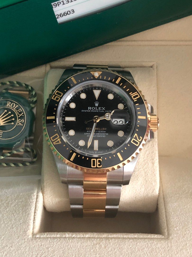Rolex Sea dweller half gold 122603 Luxury Watches on Carousell