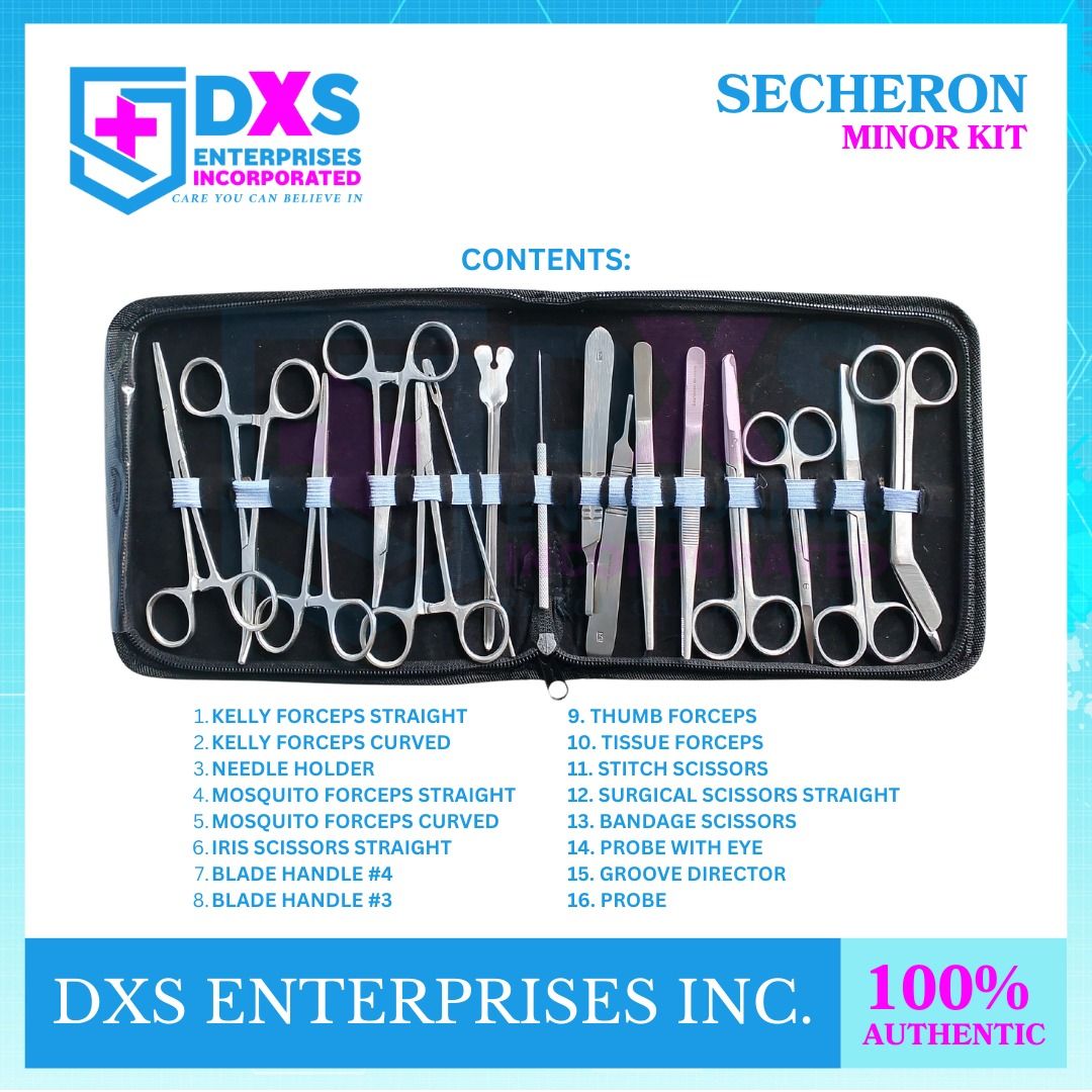 SECHERON MINOR KIT DISSECTING KIT (Category: Medical Supplies & Tools) located in Quezon City. Submitted by dxsshop002 (Listing ID 1326327800, Image 3). Description: DIRECT SUPPLIER HERE!✨ BUY YOUR NEEDS NOW, HERE IN OUR SHOP! WE HAVE ALL KINDS OF MEDICAL SUPPLIES THAT YOU NEED! “DXS ENTERPRISES INC.” MEDICAL SUPPLIES AND EQUIPMENT! WE ACCEPT RETAIL AND BULK ORDERS!! Visit us at: Shop address : No. 351 Congressional Avenue Extension, Quezon City 