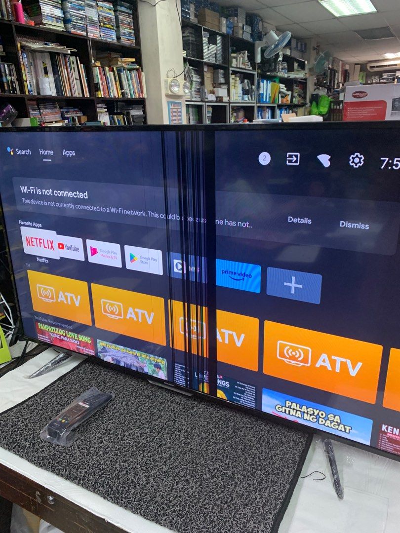 Sharp 50” Led Smart Android TV 2T C 50CG1X with (Issues) (Category: TV) located in Pasay City. Submitted by ayinong168 (Listing ID 1326357922, Image 2). Description: Item is in good condition working, with horizontal lines pls see attached pics for refernce pm for order selling as is.