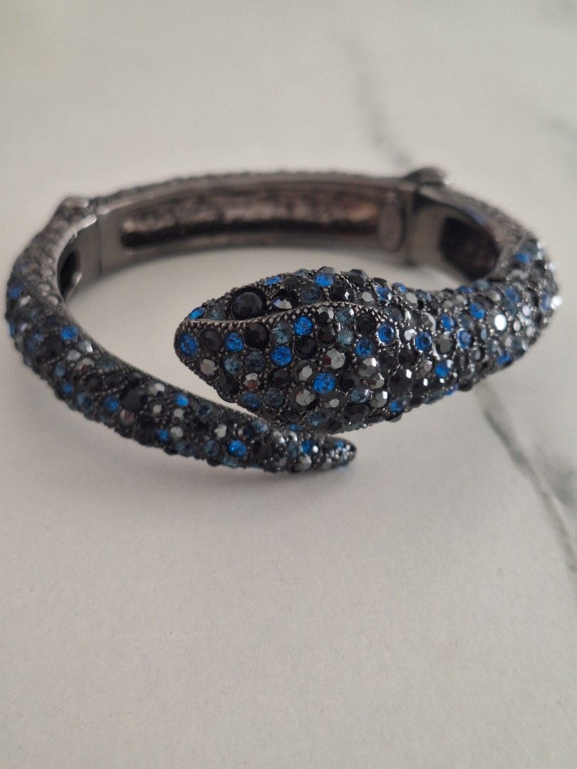 Super rare Roberto Cavalli crystal snake cuff bracelet