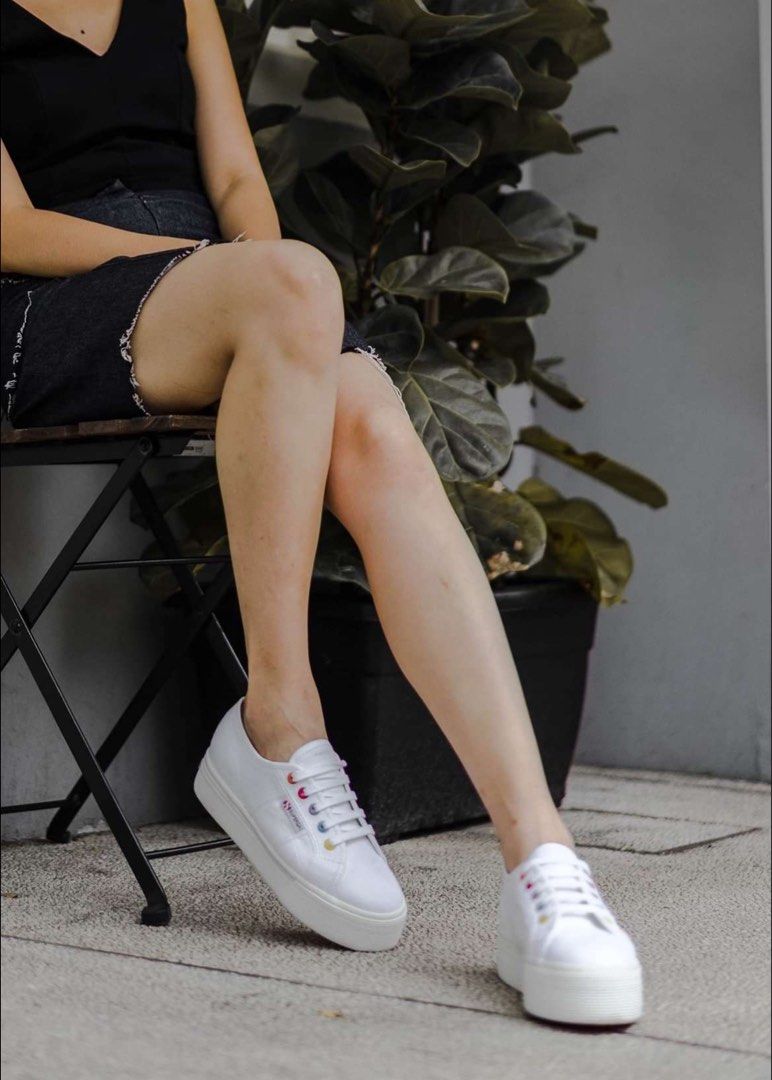 Superga Platform Coloured Rivets EU38, Women's Fashion, Footwear