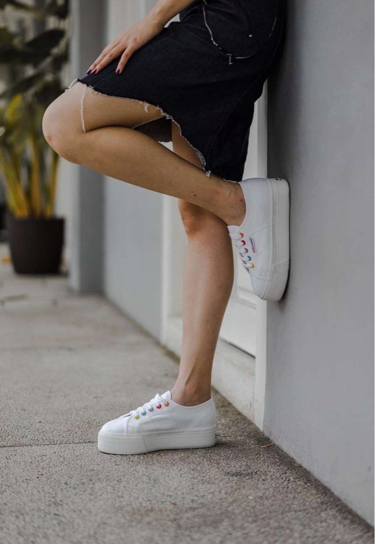 Superga Platform Coloured Rivets EU38, Women's Fashion, Footwear