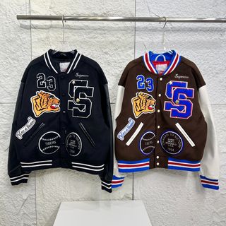 Supreme FW23 秋冬系列 新款 虎頭刺繡 雙S logo棒球服外套夾克 男女同款62940514702209110