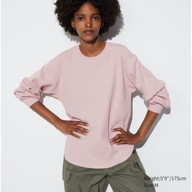 Uniqlo Waffle T Shirt Women s Fashion Tops Shirts on Carousell