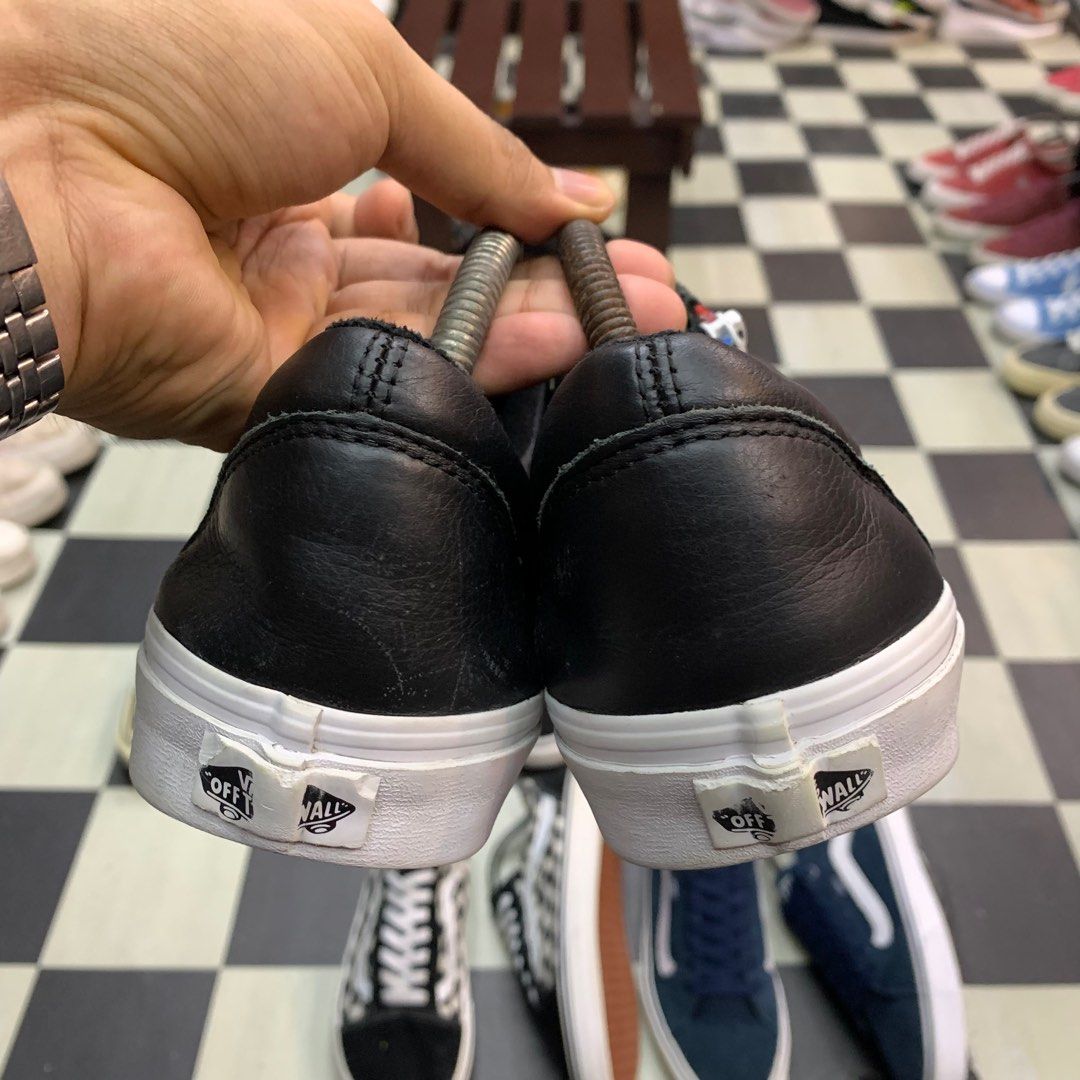 Leather look vans top