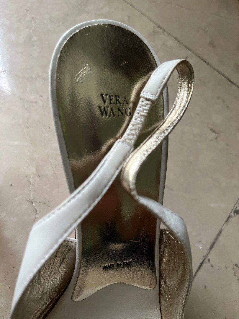 Vera wang white heels hotsell