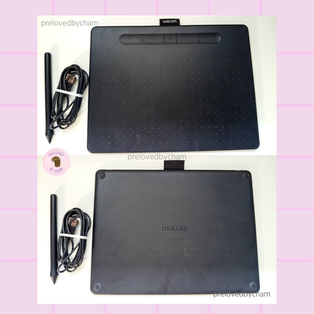 Wacom Intuos Medium Bluetooth Pen Tablet (Black) (Category: Other Gadgets) located in Calamba. Submitted by prelovedbycham (Listing ID 1326399275, Image 1). Description: -Authentic Wacom Intuos Pen Tablet bought from Silicon Valley for 11,990 pesos -selling due to need of funds, upgraded and switched to iPad tablet for digital drawing -Includes Wacom Tablet, Box, Cable, Pen, and Extra Nibs -Wacom Intuos Pen Tablet Medium Bluetooth (color Black) -