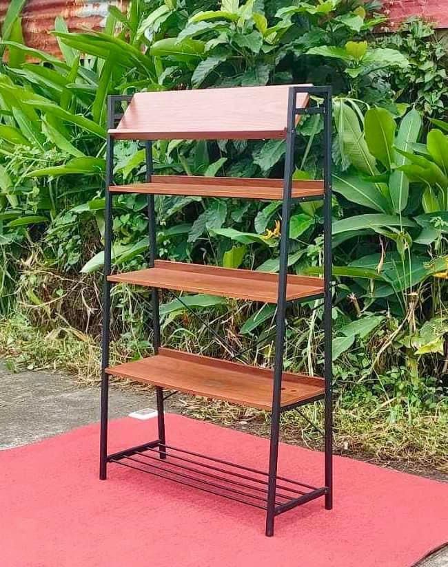 Wooden rack (Category: Shelves, Cabinets & Racks) located in Quezon City. Submitted by matetdevis13 (Listing ID 1326432236, Image 3). Description: Ladder Style Wooden Rack 36”L x 13”W x 59”H Php 3,700 Wooden shelves Metal frame In good condition.