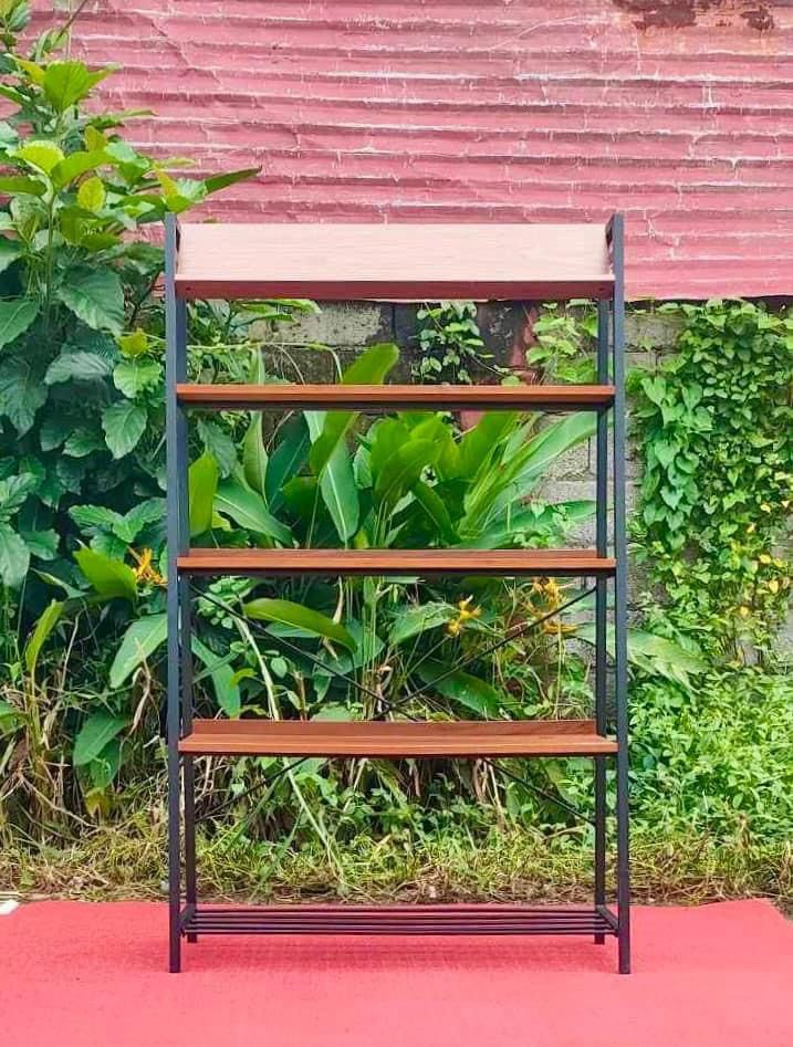 Wooden rack (Category: Shelves, Cabinets & Racks) located in Quezon City. Submitted by matetdevis13 (Listing ID 1326432236, Image 1). Description: Ladder Style Wooden Rack 36”L x 13”W x 59”H Php 3,700 Wooden shelves Metal frame In good condition.