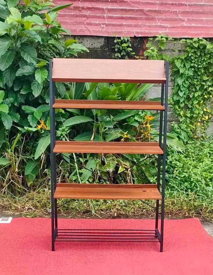 Wooden rack (Category: Shelves, Cabinets & Racks) located in Quezon City. Submitted by matetdevis13 (Listing ID 1326432236, Image 2). Description: Ladder Style Wooden Rack 36”L x 13”W x 59”H Php 3,700 Wooden shelves Metal frame In good condition.