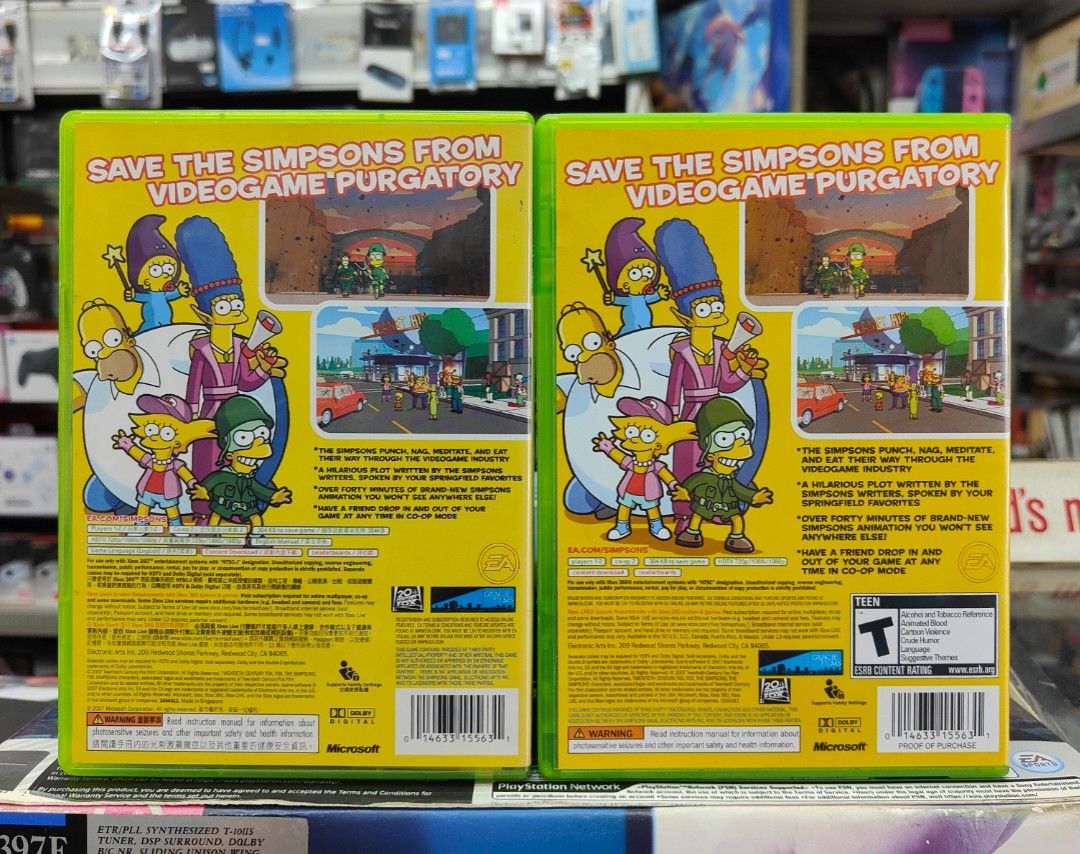 Xbox 360 The Simpsons Game, Video Gaming, Video Games, Xbox on