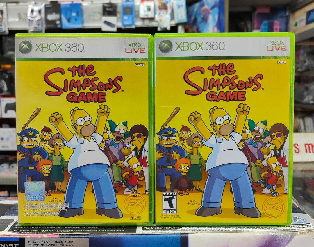 Xbox 360 The Simpsons Game, Video Gaming, Video Games, Xbox on
