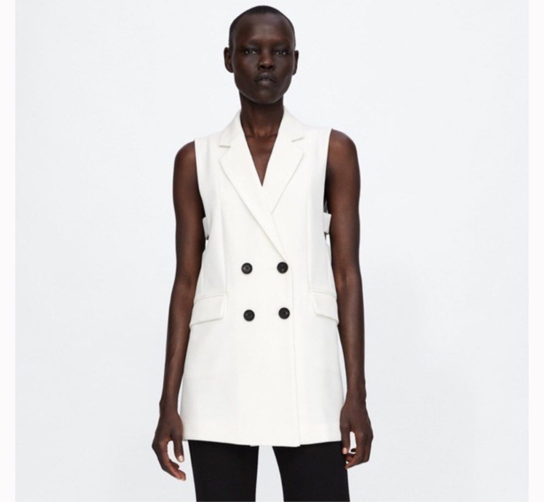 Zara buttoned blazer deals