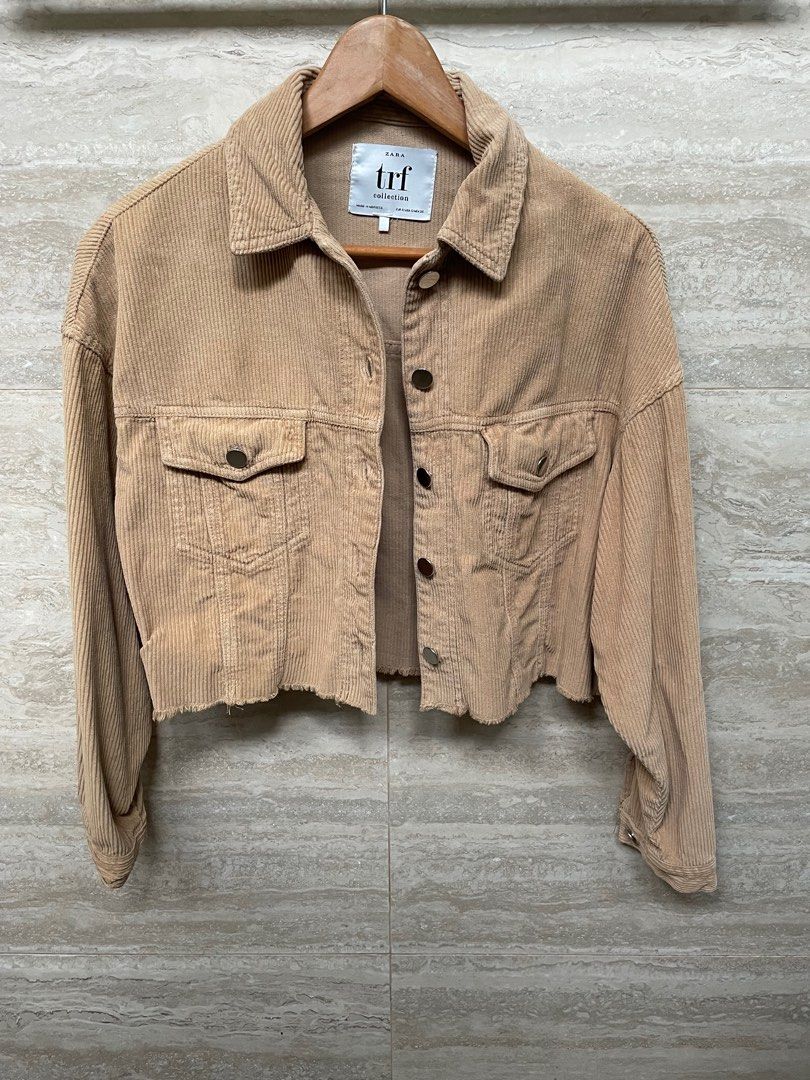 Zara cropped corduroy jacket cheap