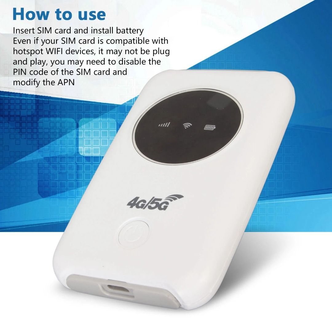4G LTE USB WiFi Modem 300Mbps Unlocked 5G WiFi Micro SIM Card Slot ...